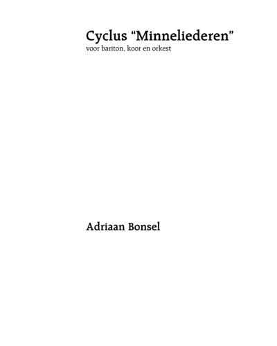 "Minneliederen" Cycle