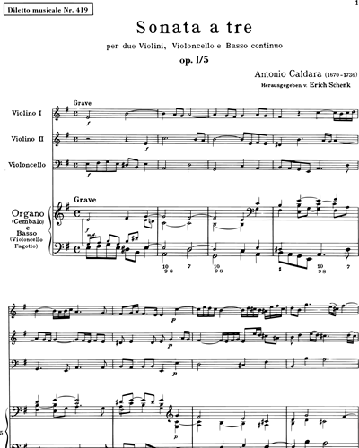 Sonata a 3 in E minor, op. 1 No. 5