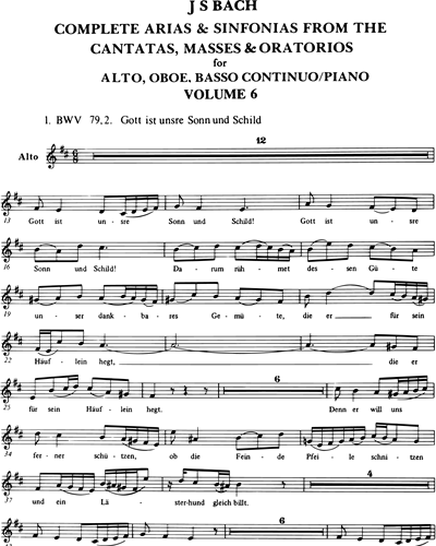 Sämtliche Arien - Bd. 6 (BWV 79, 102, 114, 159)