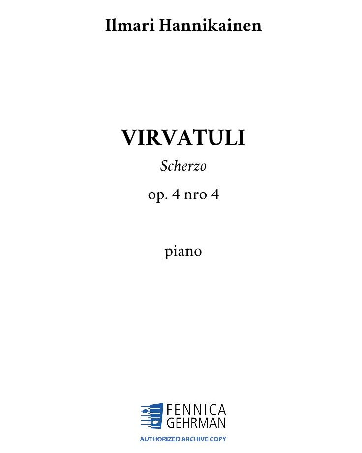 Virvatuli - Feux follets, op. 4 no. 4