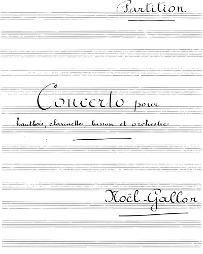 Concerto for Oboe, Clarinet and Bassoon