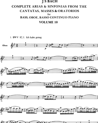 Sämtliche Arien - Bd. 10 (BWV 82, 85, 152, 159, 197)