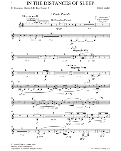 Contrabass Clarinet in Bb/Bass Clarinet 2 in Bb