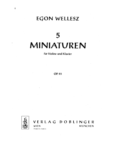 5 Miniatures, op. 93