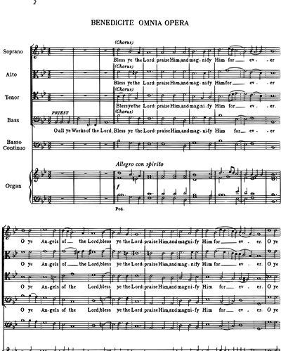 Mixed Chorus SATB & Basso Continuo & Organ