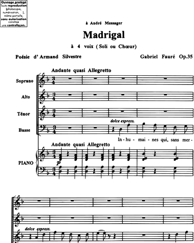 Madrigal Op. 35