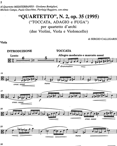 Quartetto n. 2 Op. 35