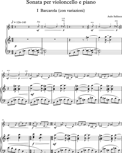 Sonata per Violoncello e Piano