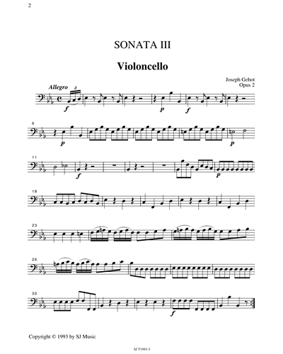 Sonata No. 3 in E flat Major, Op. 2
