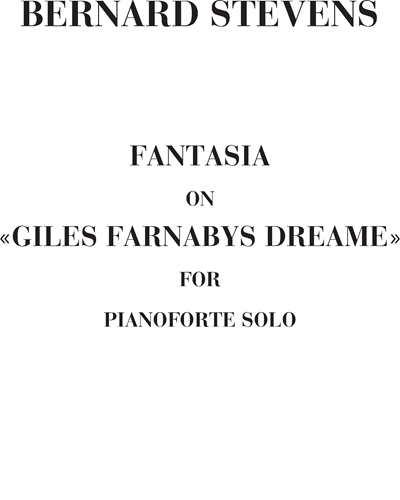 Fantasia on 'Giles Farnabys dream'