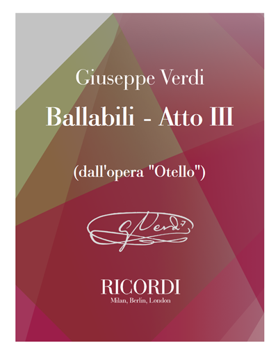 Ballabili - Atto III (dall'opera "Otello")