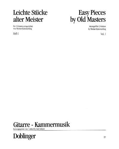 Easy Pieces by Old Masters, Volume 1