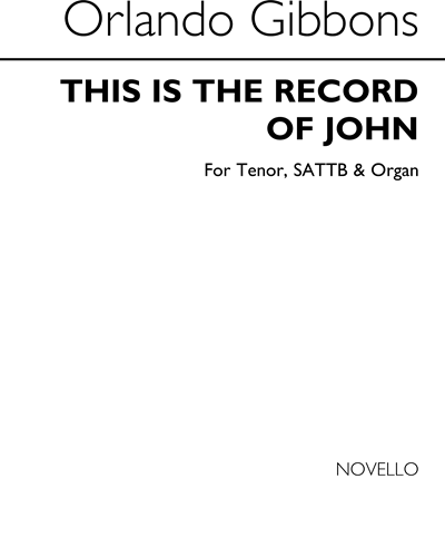 This is the Record of John (Version for Tenor)