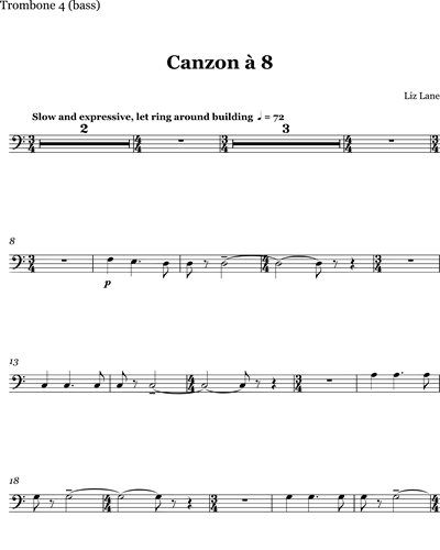 Canzon à 8 (treble clef version)