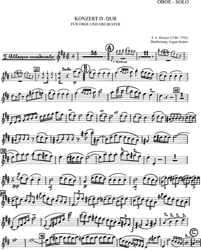 Konzert in D-dur für Oboe und Orchester
