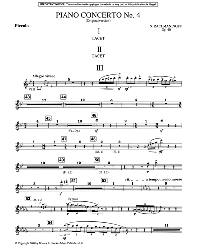 Piano Concerto No. 4, op. Version] Sheet Music by Rachmaninoff | nkoda