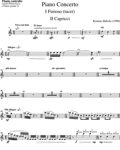 Contralto Flute/Bass Flute/Flute 3