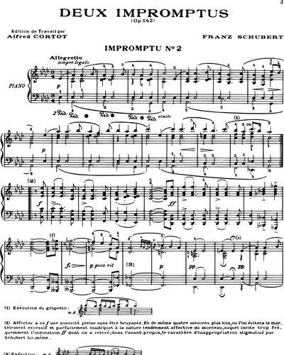Deux impromptus Op. 142, n. 2 & 3