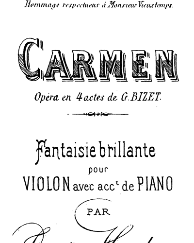 Fantaisie Brillante on Bizet’s ’Carmen’