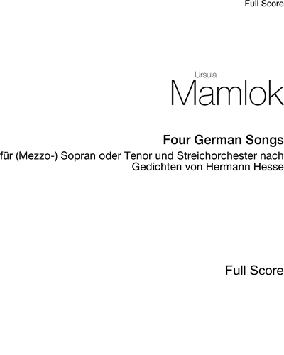 Four German Songs