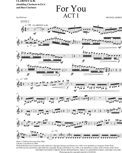 [Act 1] Clarinet in Bb & A/Clarinet in Eb/Bass Clarinet