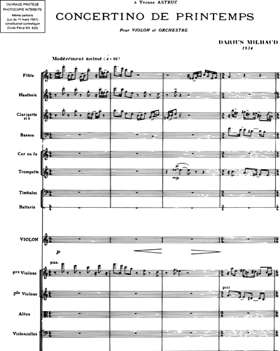 Concertino de printemps Op. 135