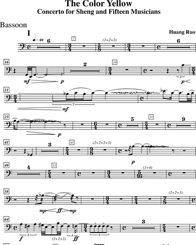 The color yellow - Concerto for sheng and fifteen musicians