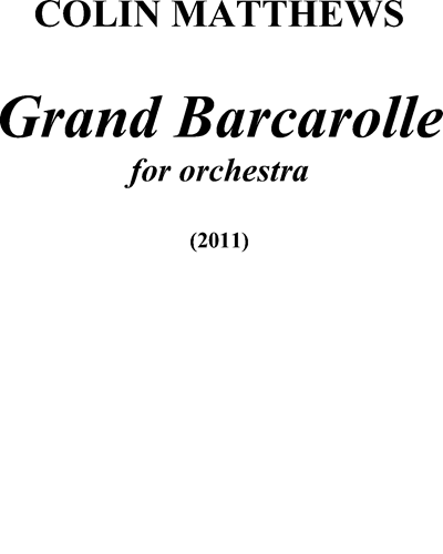 Grand Barcarolle