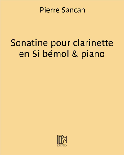 Sonatine pour clarinette en Si bémol & piano