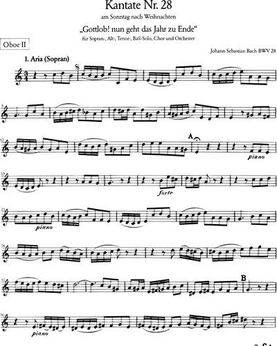 Kantate BWV 28 „Gottlob! Nun geht das Jahr zu Ende“