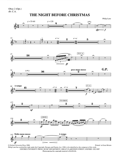 Oboe 2 (Optional)/English Horn