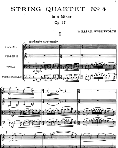 String quartet n. 4 in A minor