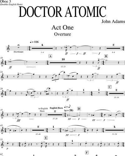 [Act 1] Oboe 3/English Horn