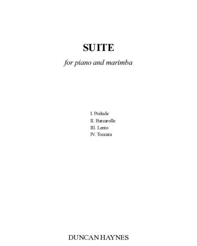 Suite for piano and marimba