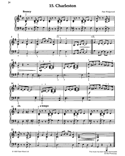 Charleston Piano Sheet Music by Pam Wedgwood | nkoda | Free 7 days trial