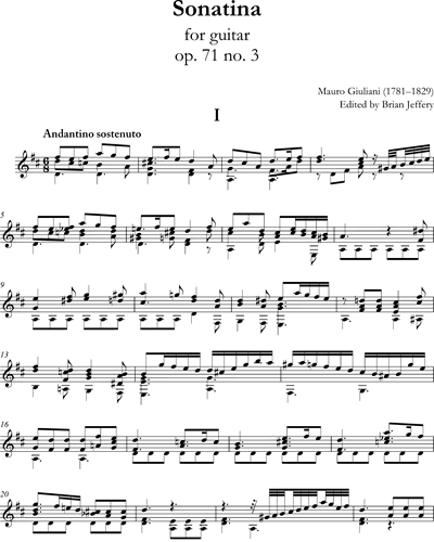 Sonatina Op. 71 No. 3