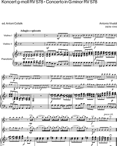 Concerto in G minor RV 578 (from L’estro armonico), op. 3