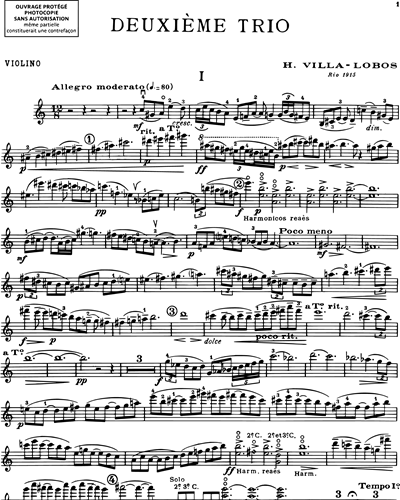 Trio n. 2 - Pour violon, violoncelle et piano