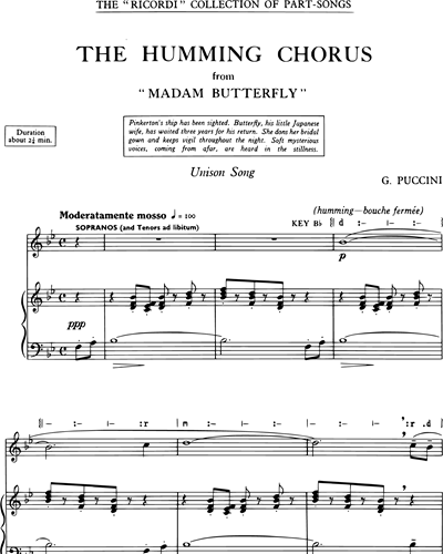 The Humming Chorus (from "Madam Butterfly")