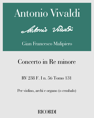 Concerto in D minor, RV 238, F. I no. 56, Tomo 131