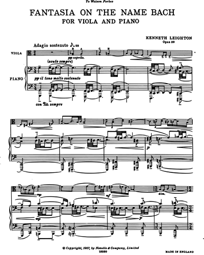 Fantasia on the Name Bach