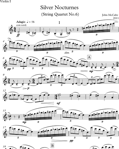 Silver Nocturnes (String Quartet No. 6)