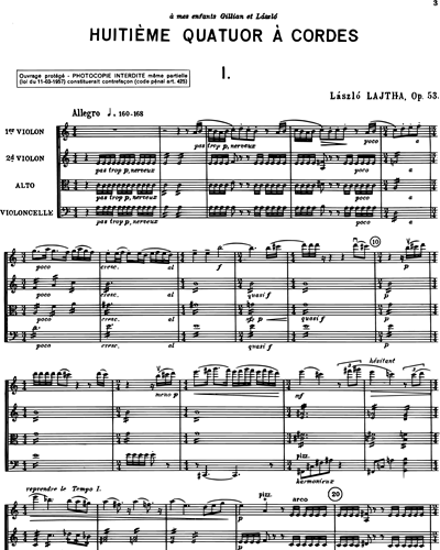 Quatuor à Cordes n. 8, Op. 53