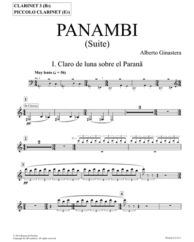Clarinet 3 in Bb/Piccolo Clarinet in Eb