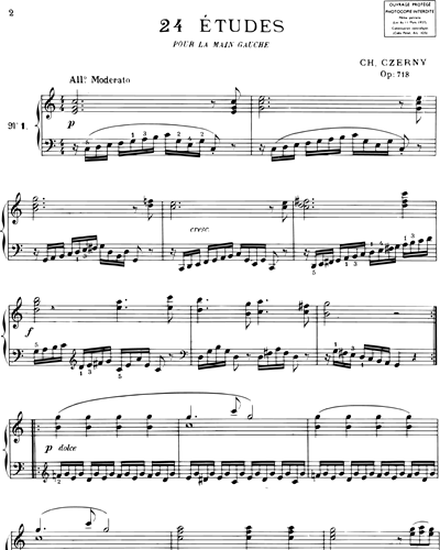 24 Études pour la main gauche Op. 718