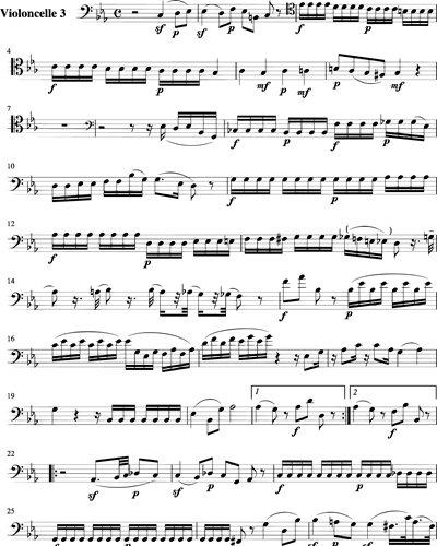 Adagio pour Quatuor de Violoncelles, KV 540