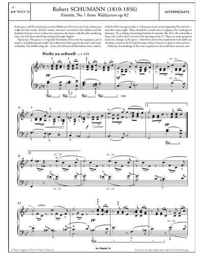 Eintritt, No.1 (from 'Waldszenen Op.82')