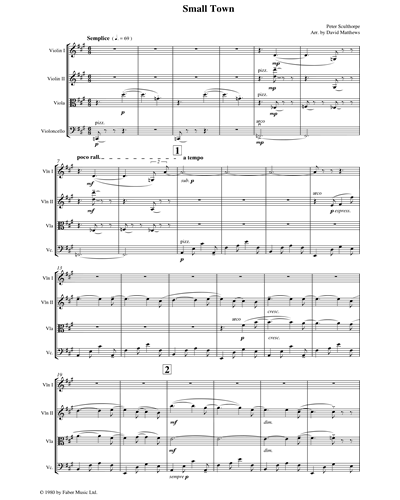 Small Town, op. 156 Full Score Sheet Music by Peter Sculthorpe | nkoda ...