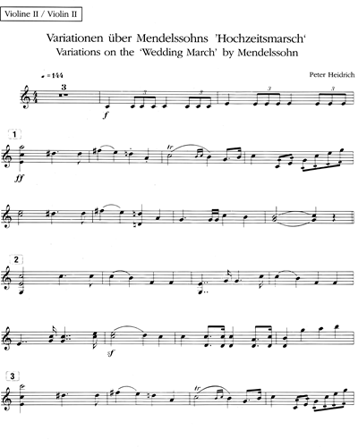 Variations on the "Wedding March" by Mendelssohn