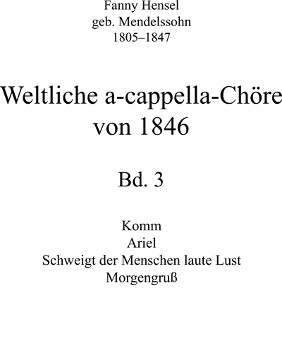 Secular a cappella choirs (from '1846 Vol. 3')